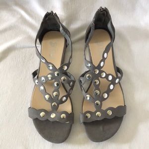 NWT Women’s Brash Grey Open Toe Sandal Women’s Size 9